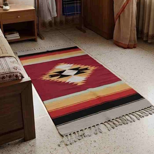 Shatranjy: handmade floor mat size 24"x48" SOLD OUT