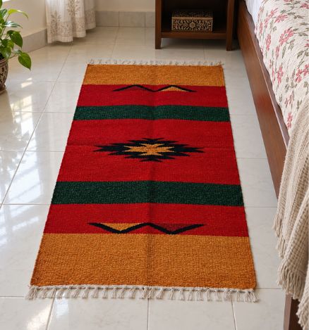 Shatranji: handmade carpet size 25''x50''