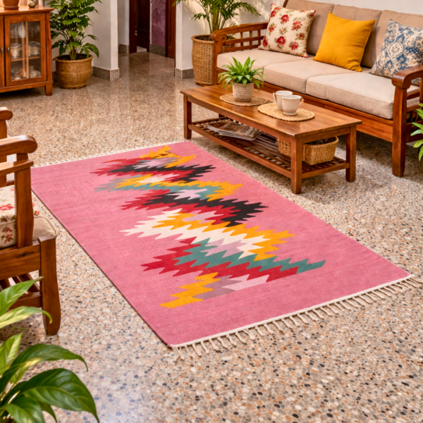 Shatranji: handloom carpet:  SOLD OUT