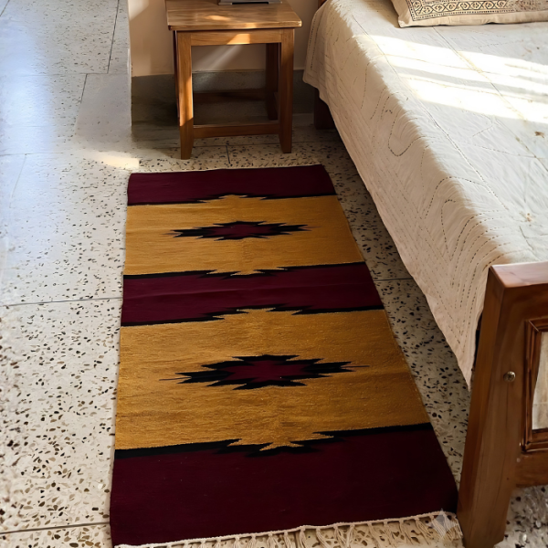 Shatranjy/ handmade carpet: Size 24''x 60''