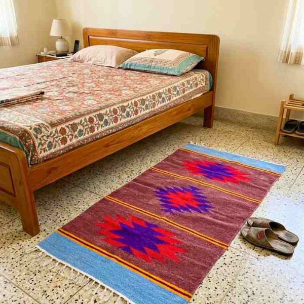 Shatranjy:  handmade floor mat, size 26''x49''