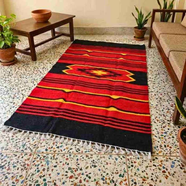 Shatranjy/ handmade carpet: size 36''x61''