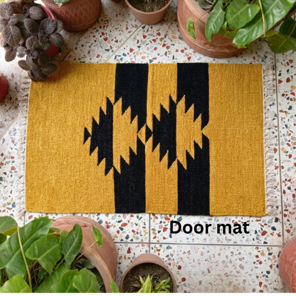 Shatranjy/ handmade doormat: size 20''x30''