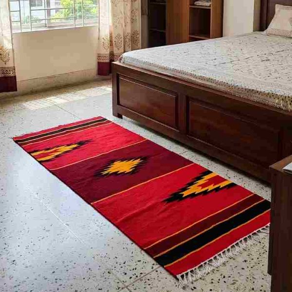 Shatranjy/ handmade carpet: Size 24''x 60'' SOLD OUT