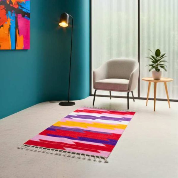 Shatranjy/ handmade rug:25''x48''