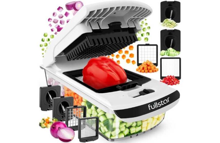 Fullstar 4-in-1 Vegetable Chopper & Spiralizer | Food Slicer, Dicer & Container – Effortless Meal Prep & Healthy Eating