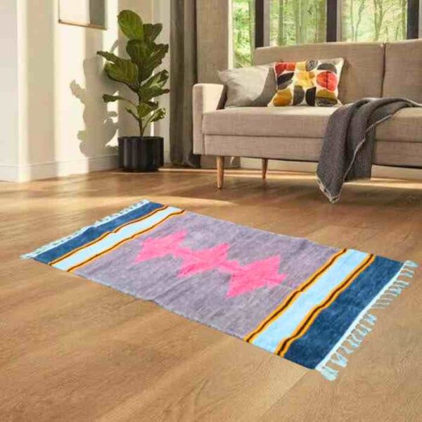 Shatranjy/ handmade rug: size 24''x48''
