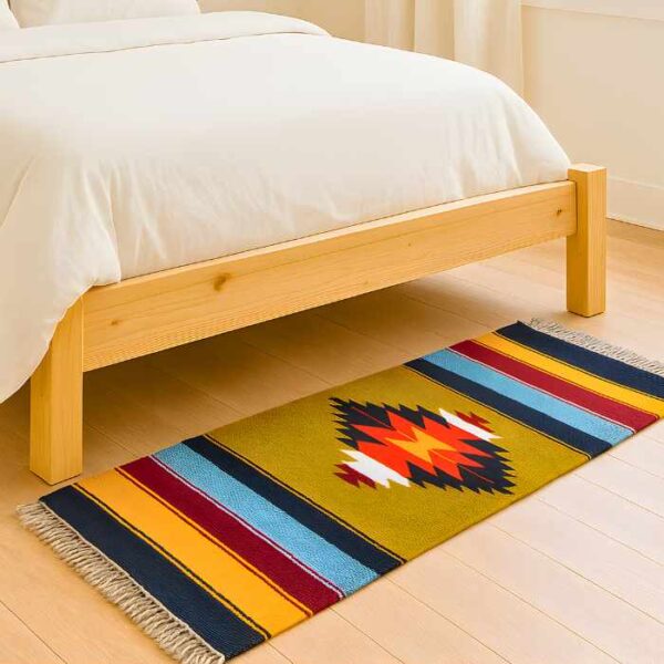Shatranjy/ handmade rug: size 24''x48''