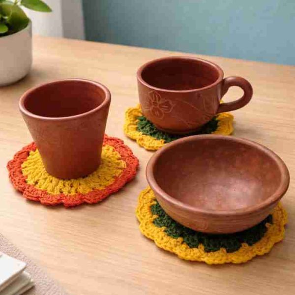 Chrochet coaster combo set (3pc)