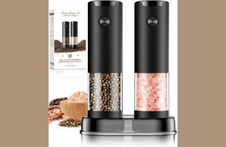 Automatic Electric Salt & Pepper Grinder Set – Adjustable Coarseness, LED Light, Larger Capacity Mills for Effortless Cooking & Gifting