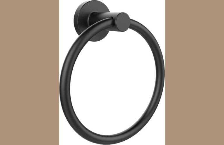 SetSail Matte Black Towel Holder: Premium Stainless Steel Hand Towel Ring for Bathroom Wall – Modern, Heavy Duty, & Easy Install for Bath & Kitchen