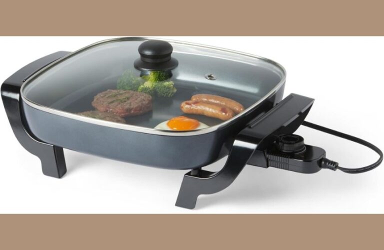 Start Your Healthy Eating Journey: Amazon Basics 12″ Nonstick Ceramic Electric Skillet & Frying Pan