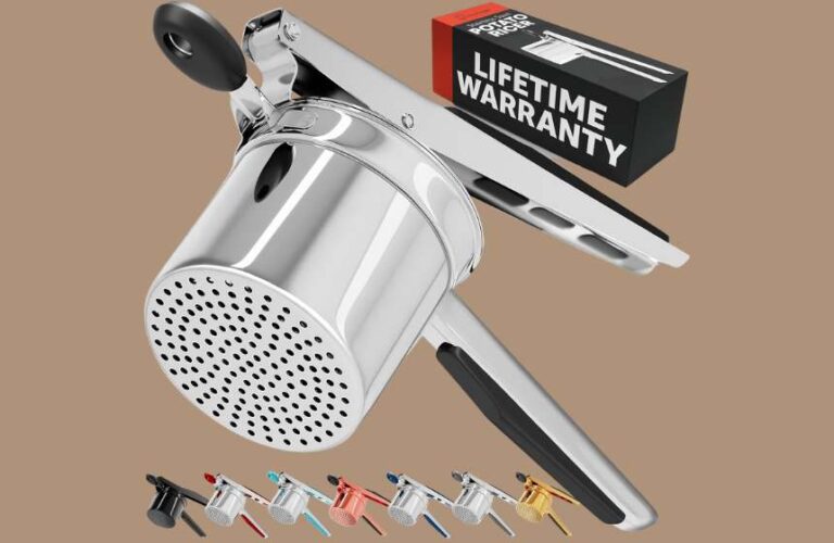 PriorityChef Heavy Duty Potato Ricer – The Secret to Fluffy, Lump-Free Mashed Potatoes (Stainless Steel & Dishwasher Safe)