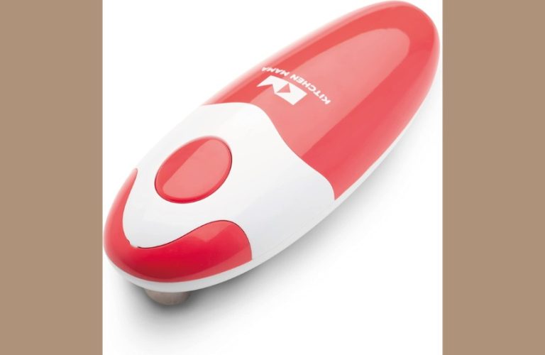 Kitchen Mama Auto Electric Can Opener – Automatic Hands-Free Can Opener for Seniors & Arthritis, Smooth Edge Safety Lid Opener, Battery Operated Kitchen Gadget, Red