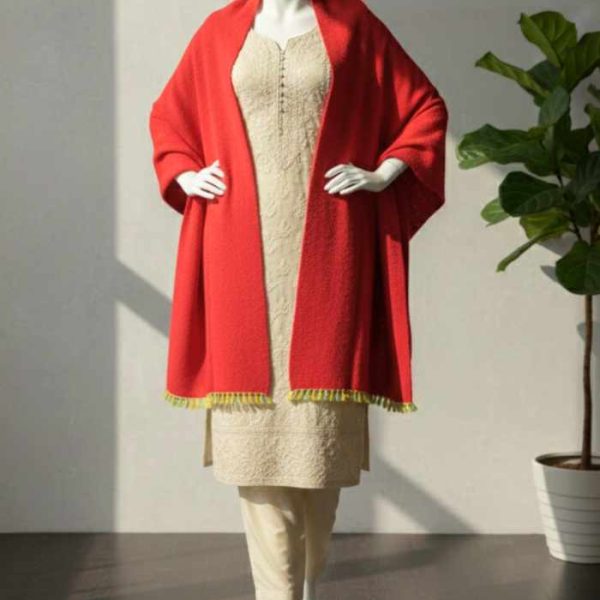 Handloom shawl/ winter wrap: size 36''x86''