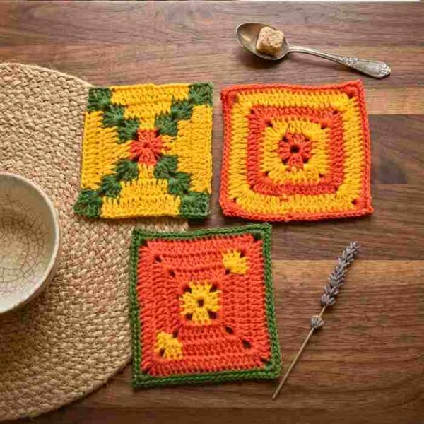 Chrochet coaster : combo set (3 pc)