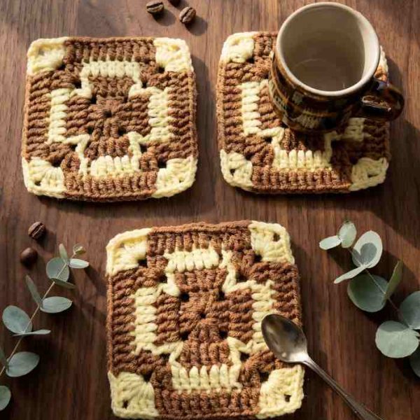 Chrochet coaster, combo set 3 pieces