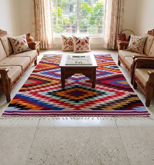 Shatranjy: handmade carpet, size: 47''x75''