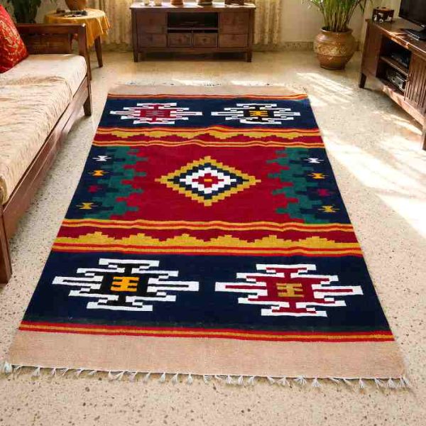 Shatranjy/ handmade carpet: size 48''x71''